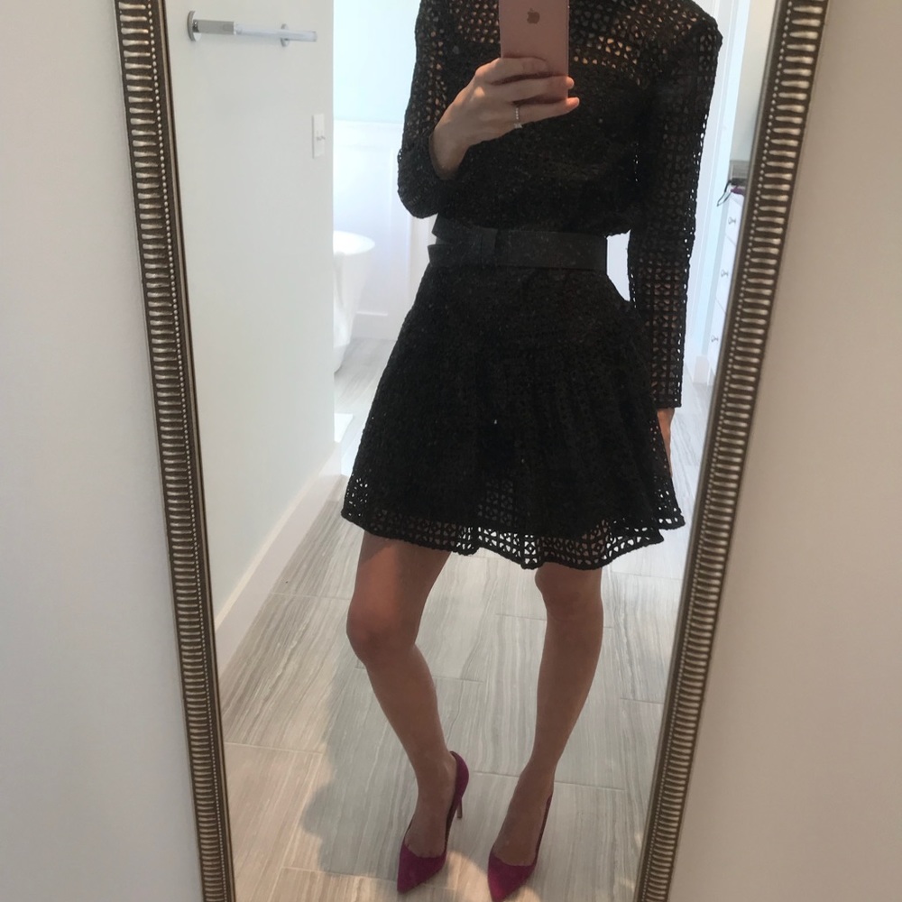 ASOS black eyelet dress